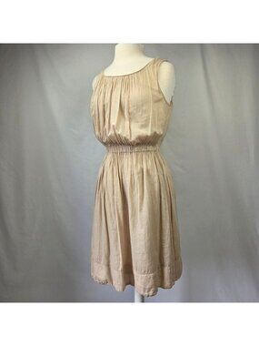 Prairie Underground Sleeveless Lilia Midi Dress Beige Size Medium